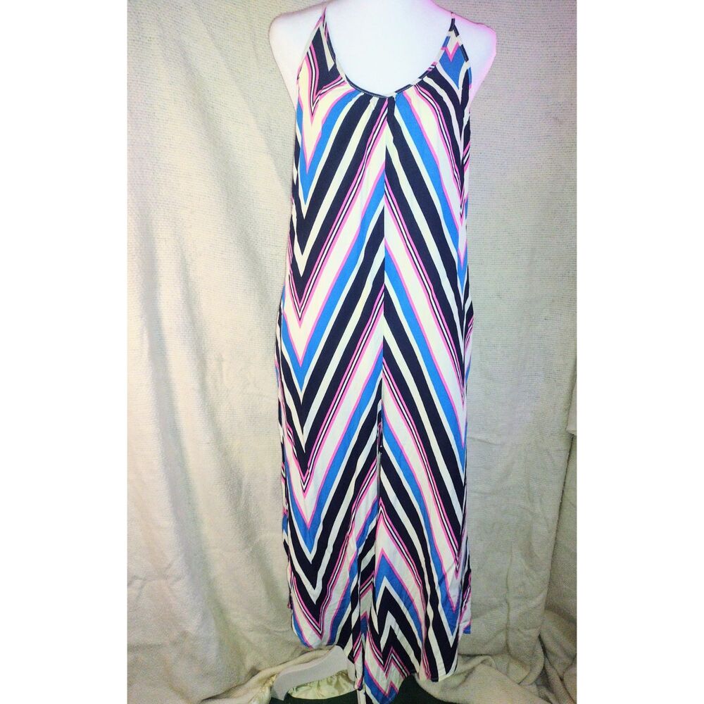 Chevron Print Wide-Leg Romper/Jumpsuit | Size Small | Fun Summer Style